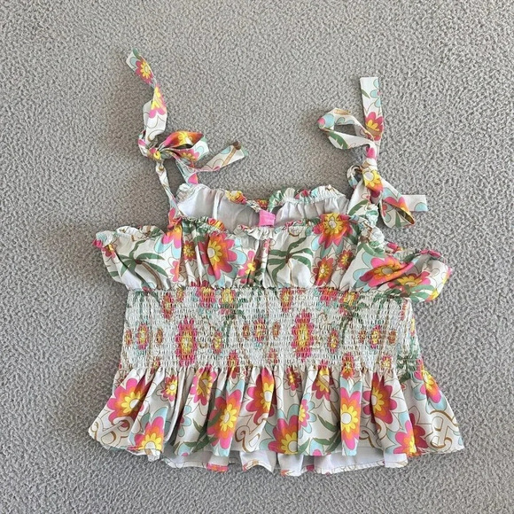 Unique Vintage x Barbie Top 4XL Retro 70s Spaguetti Straps - Picture 2 of 12